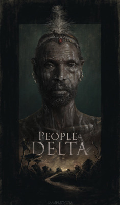 samspratt:  “People Of The Delta” - Illustration by Sam Spratt A poster I made for this crazy ambitious movie Joey L is making. Check the project out here: http://kck.st/Vc0fZv