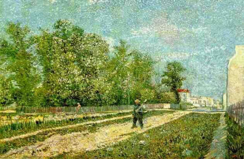 Outskirts of Paris, roads and lanes near Paris  -  Vincent van Gogh 1886-87Post-impressionismOutskir