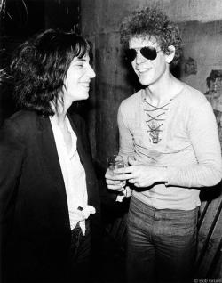 soundsof71:  Patti Smith and Lou Reed at