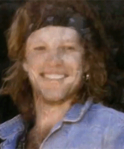 annagraceamber:Jon’s smile a.k.a. my favourite part of any Bon Jovi music video