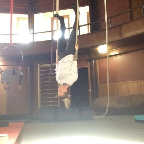 A portion of today’s #straps workout #circus #cirque #aerialist #aerial #aerialsilks #aerialst