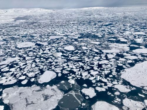 Sea ice in the Arctic Circle.Arctic sea ice has seen a dramatic decline in recent decades.  Ine
