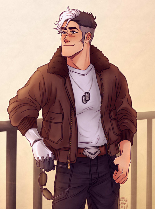 duckydrawsart: Commission for aviator Shiro! Aaah, I really loved drawing this ♥