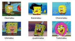 jennippy:  Osomatsu san but with spongebob 