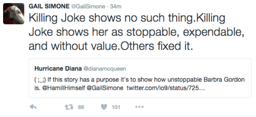 nerdinablender: Reason #456 I love @gailsimone Gail Simone vs Alan Moore’s The Killing Jo