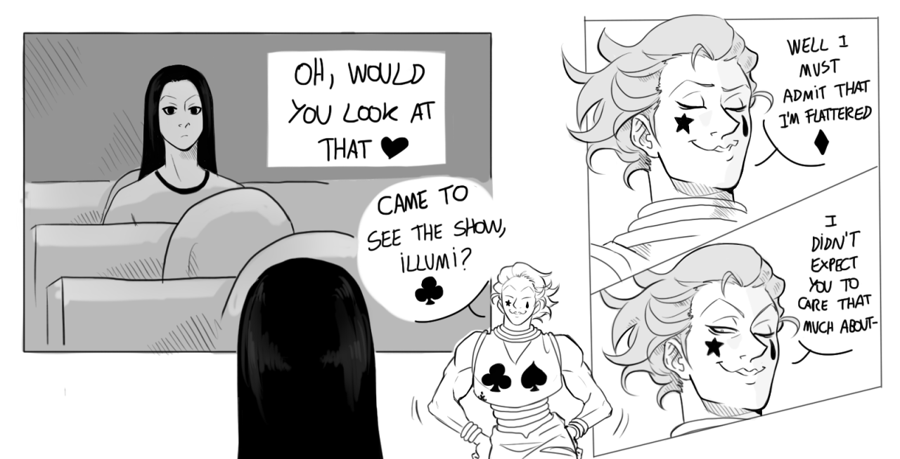rabiscosetal:  - Why must you hurt me like this, Illumi?…♠ 