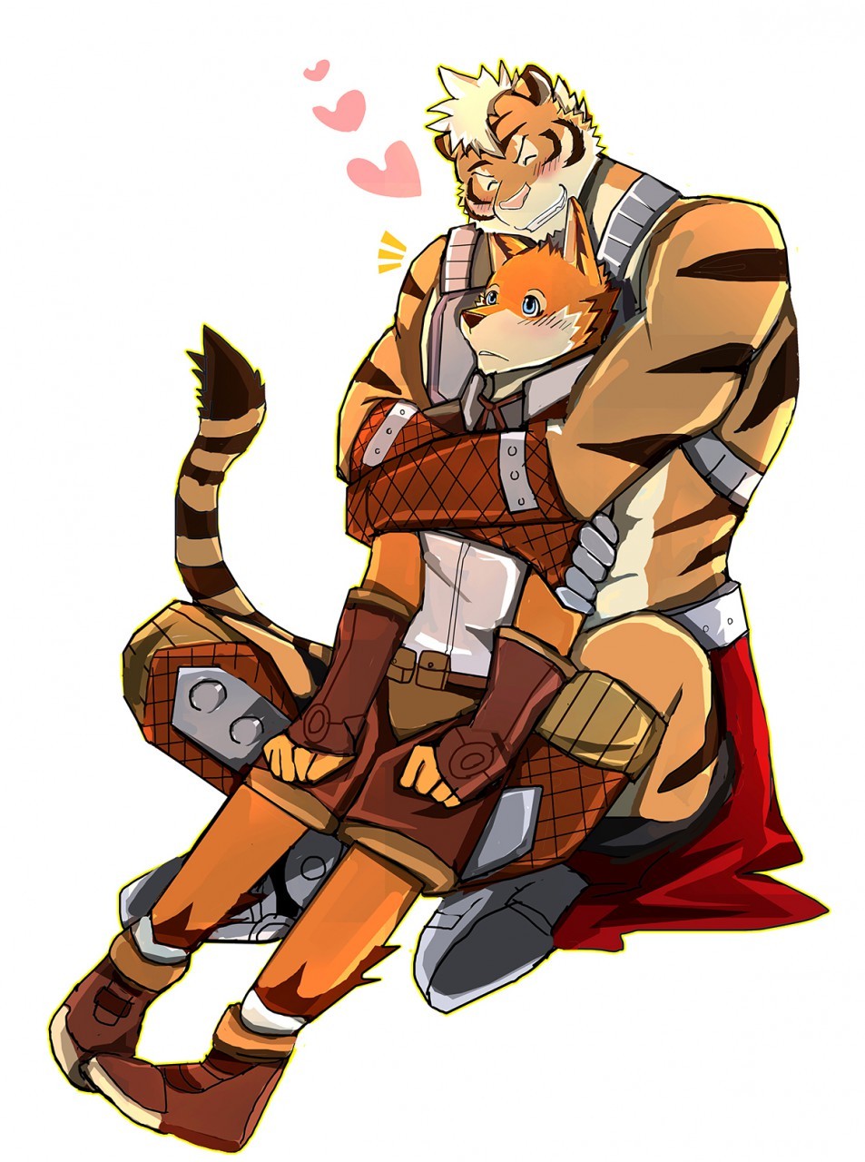 johnny-and-stuff-deactivated201:  Tiger Hug❤ - by bearlovestiger13 