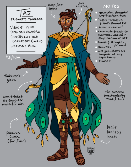 thefrogwild:Taj’s refsheet is here!! The dad has logged on.And now I finally have another Gens