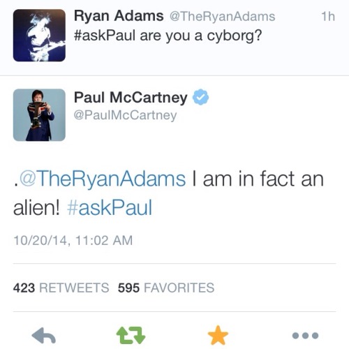 fuckyeahthebeatles: thebeatlesordie: MY TOP 10 FAVORITE ANSWERS FROM PAUL IN TODAYS TWITTER Q&