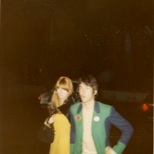 Paul McCartney and his girlfriend Jane Asher photographed outside EMI Studios, on 25th September, 19
