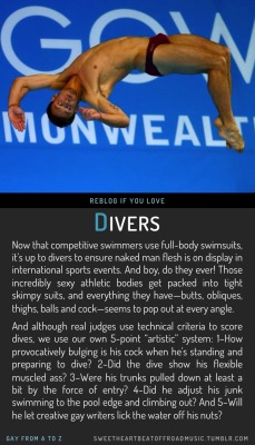 sweetheartbeatoffroadmusic:  DIVERS. More in this series: Gay