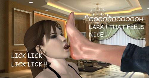 Lara`s Feet “Fetish ”!  Teeeeheee (Well i think Lara (TombRaider Games!)  has an Thing of “Sexy Feet ”! so she Asks “Lucy ”! (Assassins Creed : BrotherHood!) if she can “Lick her Sexy Feet ”! teeeeheeee