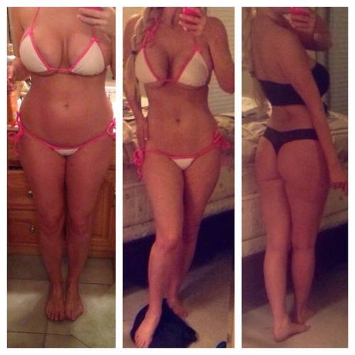 execbimbotrainer:  Before and after I put her on my special bimbo diet…