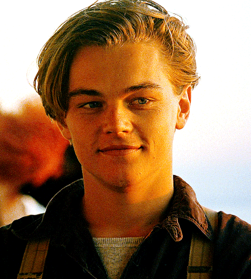 movie-gifs: Leonardo DiCaprio as Jack Dawson Titanic (1997) dir. James Cameron