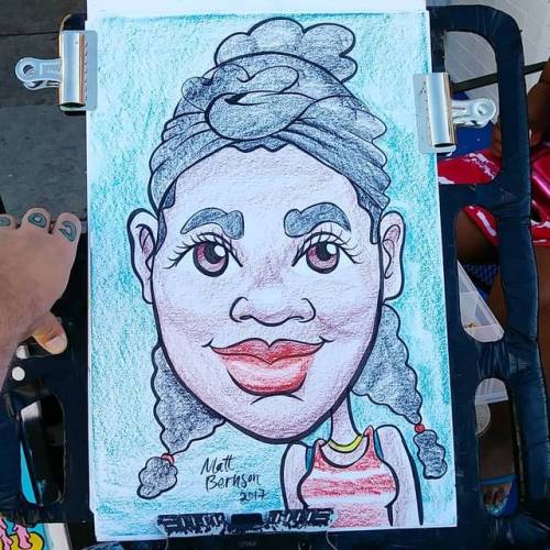 Doing caricatures at Dairy Delight! #caricature #malden #drawing  #caricatures #caricaturist #portrait #prismacolor #artstix #art #artistsontumblr #artistsoninstagram #noodlersblack #pentelbrushpen #brushpen  (at Dairy Delight Ice Cream)