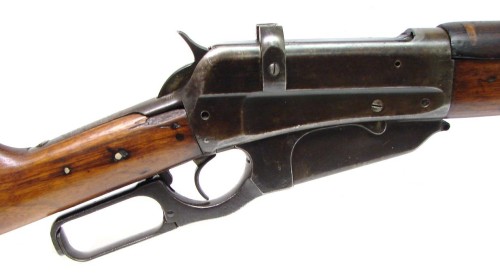 fmj556x45:  Winchester 1895 Musket 7.62x54 R caliber rifle. This was one of the 200,000 or so guns made on the Russian contract which accounted for half the production of the Winchester 1895s.   COWBOY NUGGET