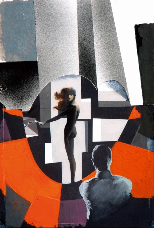 THE NAKED SUN. Karel Thole cover illustration for the 1969 Italian publication of the Isaac Asimov n