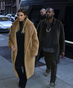 celebritygossipbyrangi:  Kim Kardashian &amp; Kanye West spotted out together in New York 