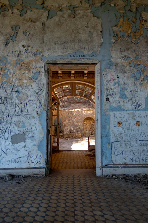 Graffiti.The Villa Vecchio on Rhodes.