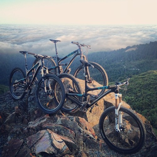 pulltriggers: @yeticycles #abovecategorymountain @zioziegler @palicci #xx1 #sb95c (at Mt. Tam West 