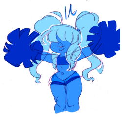 sniggystardust:  blue cheerleaders from xxxubbles’