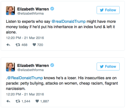 assgod:  micdotcom:  Four words: Elizabeth Warren mic drop. (This comes after Trump attacked Warren’s claims of Native American ancestry on Sunday.)  EXPOSED 