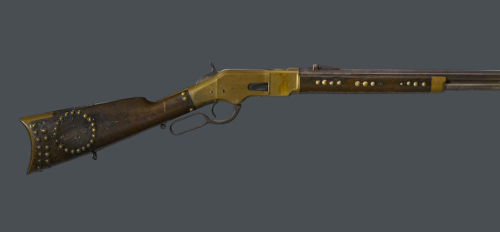 peashooter85:Native American decorated Winchester Model 1866 lever action rifle.from Bonhams
