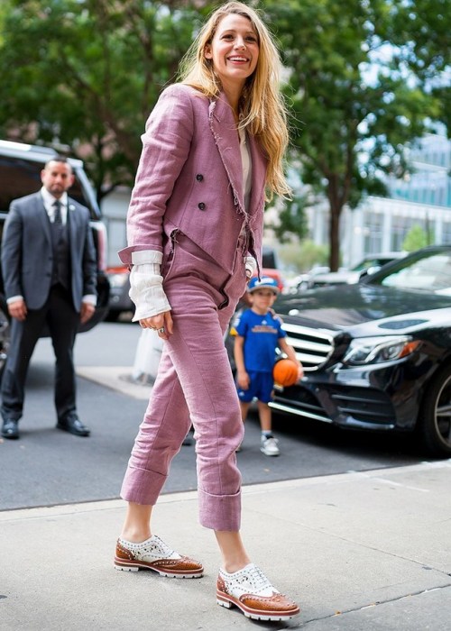 dappertomboy: Blake Lively is killing the suit game lately.