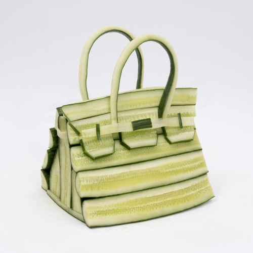 Asparagus, Cucumbers, And Cabbage Leaves Take A Fresh Twist On The Iconic Herms Birkin Bag
