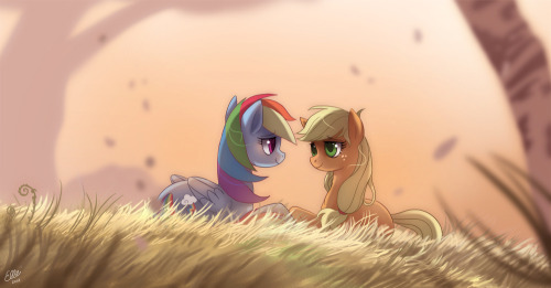 tchernobog:  marvelandponder:  Ruhje - When We’re Together  Still one of the best AppleDash pieces. ..  <3
