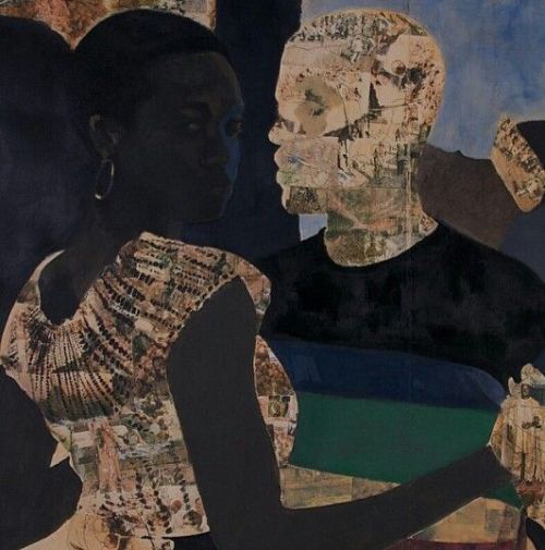 womeninarthistory:I Refuse to be Invisible (Detail), Njideka Akunyili Crosby, 2010