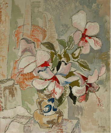 gregoire-boonzaier: Still life with hibiscus, 1962, Gregoire Boonzaier