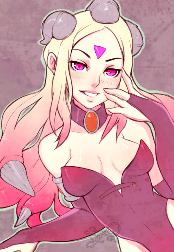 5-ish:  An overly long warm-up doodle of my succubus, Magdalene. ^^;