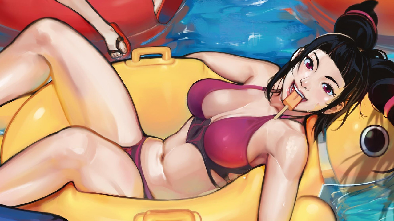 dicktripwire:  Wallpapers from Street Fighter &amp; Friends: Swimsuit Special