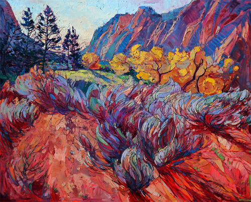 taktophoto: Oil Landscapes Transformed into Mosaics of Color by Erin Hanson