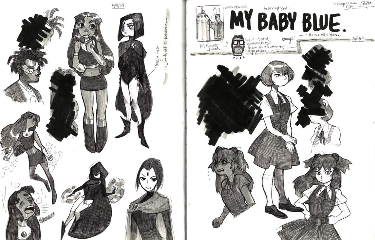 illiustrate:   May 27 - Nov 11 (2014)  More sketches! This spans over the end of