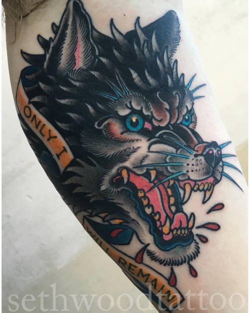 sethwoodtattoo: What can I say…I’ve got a lot of wolves to post. This one made for paul