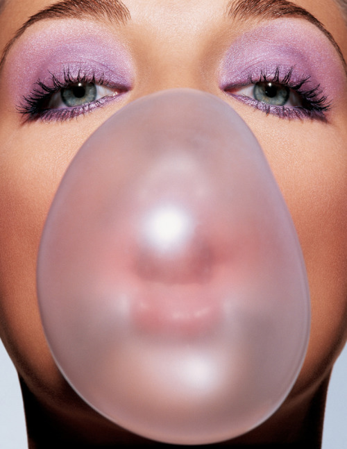 Pink bubble gum.