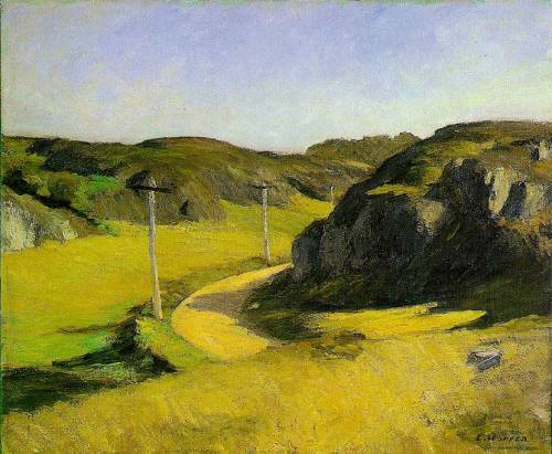 artist-hopper: Road in Maine, 1914, Edward HopperMedium: oil,canvas