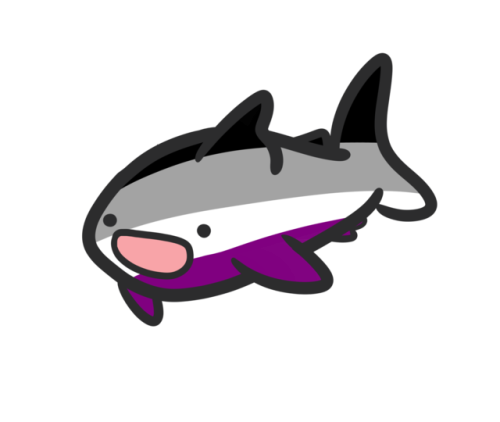 viper-menae: Made a few Ace Flag themed sharks and manta rays!Happy Asexual Awareness Week to my fel