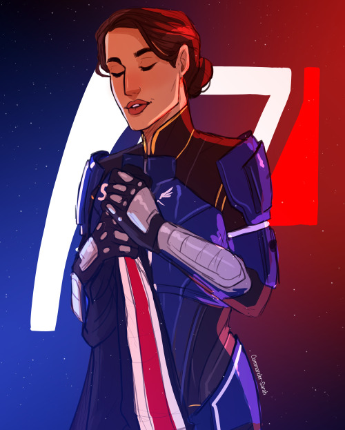 commander-sarahs-art:my @masseffectholidaycheer gift for @rackofages They listed Ashley as one of th