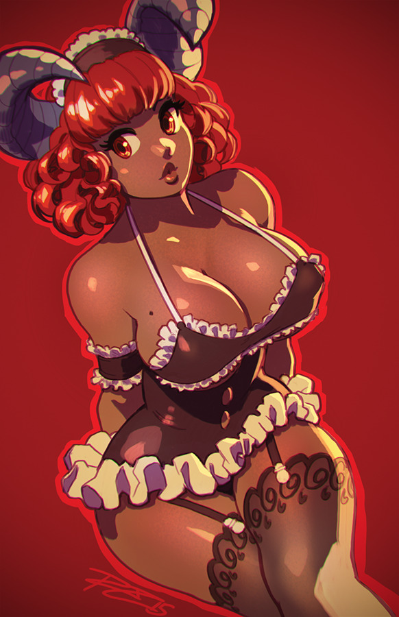 elementrexx:risax:robscorner:$100 Patreon Character Requests - Demon Maid for deliciousorangeart