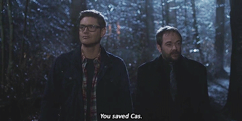 tinkdw: That time when Crowley saw Dean’s desperation… Went to try to ward off Ramiel… Destroyed an ultimately powerful weapon to save Castiel… Turned to Dean… not all of them, not to Castiel, but Dean, when he said “you’re welcome”…