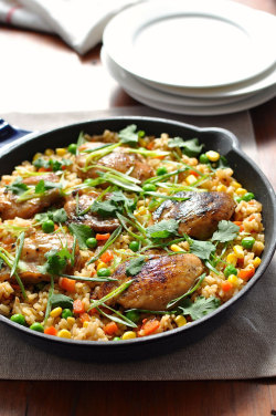 Nom-Food:  One Pot Chinese Chicken Fried Rice