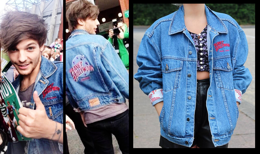 One Direction Rock Band Louis Tomlinson Jean Jacket - Films Jackets