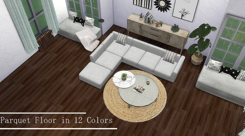 TS4; Parquet floor by TaTschuA modern but also classy Parquet Floor for your Sims Home.- Parquet Flo