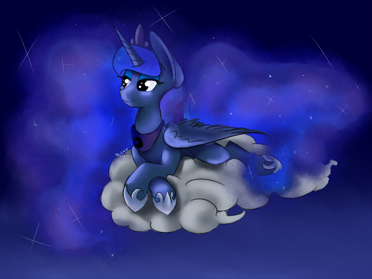 mlpfim-fanart:  allyclaw:  is Luna  Space manes are fun  AllyClaw   c: