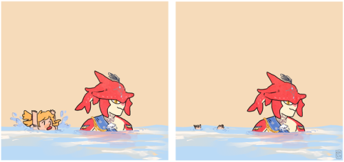 flandoms: i think he forgot…link cant swim good