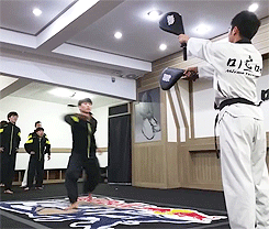 kellymagovern:  Taekwondo paddle kicking [x]