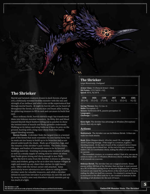 Darkest Dungeon, D&amp;D 5e Monster StatsIt’s almost Halloween, so here’s a re-uploa